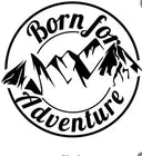 Born For Adventure Sticker Large Caravan Motorhome Camper Van Mountains Decal