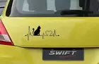 cat Heartbeat - Caravan/Car/Camper/Van Decal Sticker Graphic