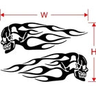 Skull Flame Car Window Sticker Bumper Decal JDM Drift DUB Euro Laptop Stance Sho