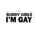 SORRY GIRLS I'M GAY! sticker/decal funny car/van bumper window joke VW BMW MAN