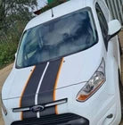 Ford Transit Connect Vinyl Bonnet Stripes With Pinstripe Sport Decals