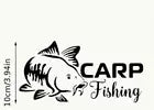 carp fishing Decal Sticker Car Bike Funny Bumper Vinyl Van Toolbox