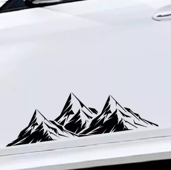 2x Mountain Range Vinyl Stickers Graphics Decals For Car Dirt Camper Van Caravan