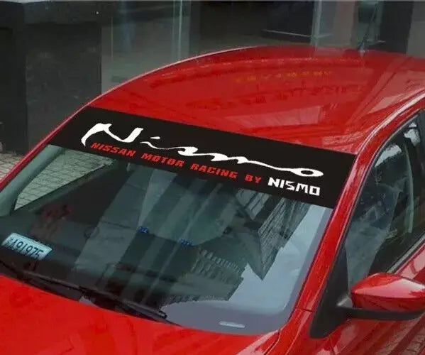 Nismo Nissan Motorsports International JDM Sunstrip Banner Windshield Car Decal