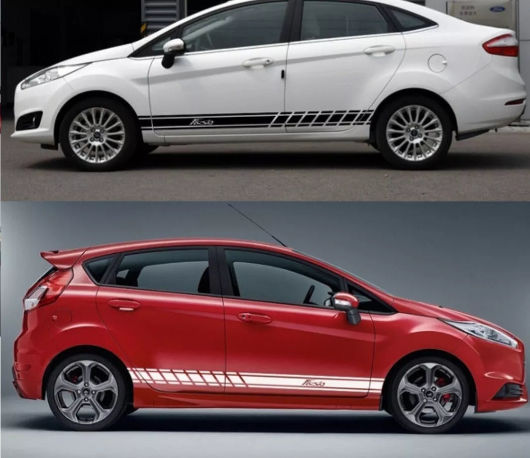 FORD FIESTA SIDE STRIPES RACING SIDE SKIRT STRIPES VINYL DECALS STICKERS