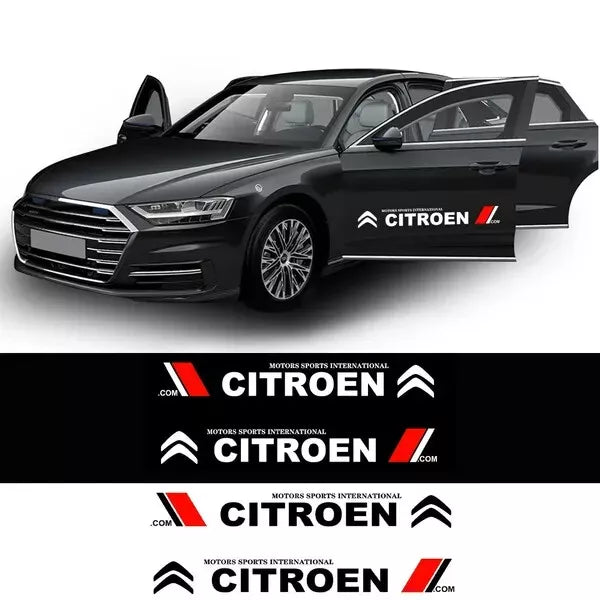 Fits Citroen Side Racing Stripes Decals Car Stickers Vinyl Graphics