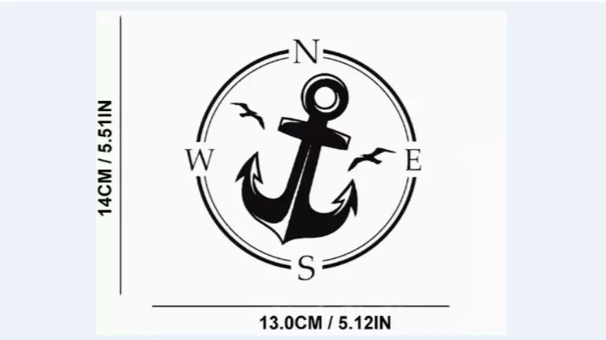 1x ADVENTURE ANCHOR STICKERS GRAPHICS DECALS CAMPER VAN MOTORHOME CARAVAN