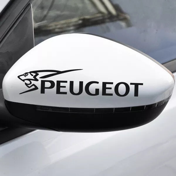 Peugeot Wing Mirror Window Glass Decals Stickers for car x2