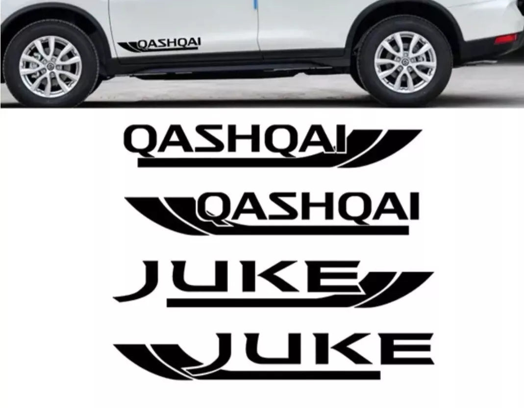 Nissan Qashqai or juke Side Stripes Decals Car Stickers Vinyl Graphics