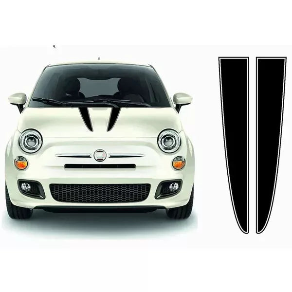 FIAT 500 ABARTH SCORPION CAR BONNET SIDE STRIPES STICKERS DECALS GRAPHICS LOGO