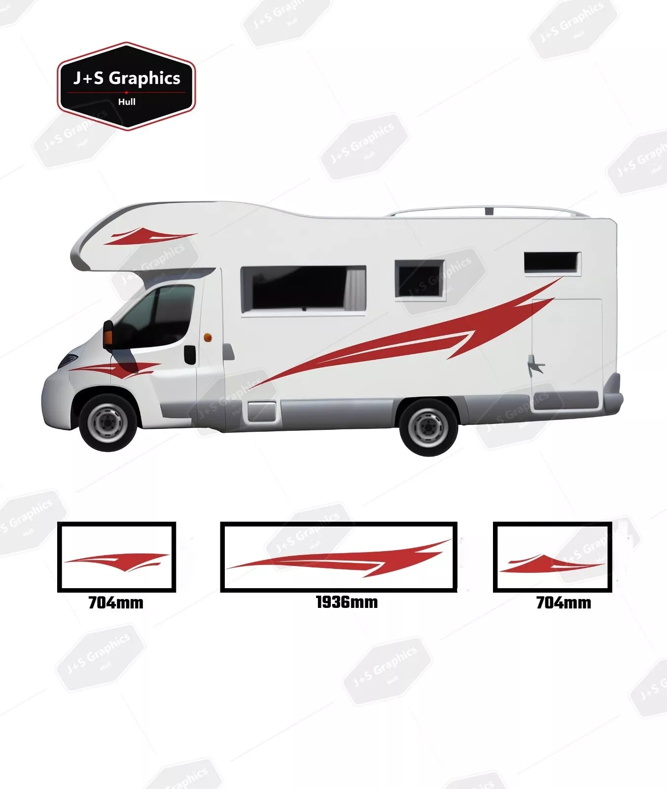 MOTORHOME VINYL GRAPHICS STICKERS DECALS SET CAMPER VAN RV CARAVAN HORSEBOX