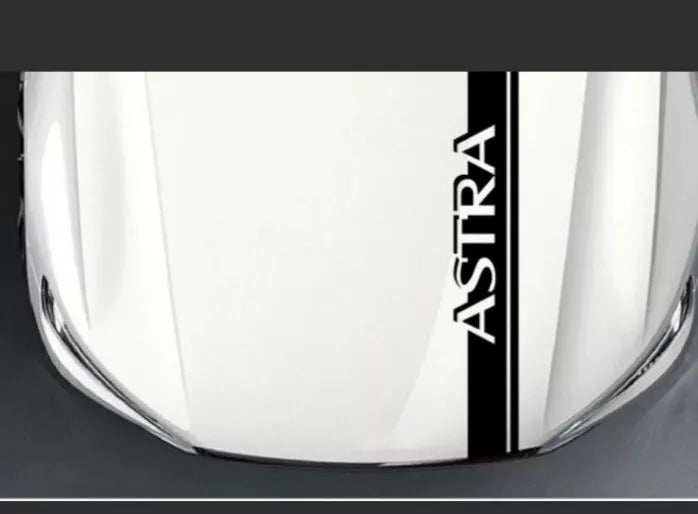 Vauxhall Astra bonnet racing stripes decals graphics stickers