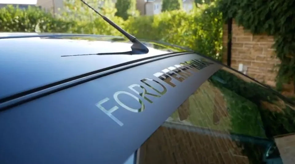 FORD PERFORMANCE CUT OUT TEXT SUNSTRIP
