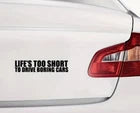 lifes too short Decal Sticker Car Bike Funny Bumper Vinyl Van Toolbox