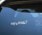 why so serious ? Decal Sticker Car Bike Funny Bumper Vinyl Van Toolbox