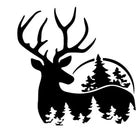 Stag Deer Camping  Sticker Large Caravan Motorhome Camper Van Mountains Decal