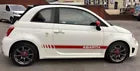 Fiat abarth side racing stripes abarth  decals vinyl graphics stickers