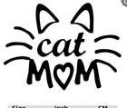 Cat Mom  On Board Car, Van, 4X4 Window/Bumper Vinyl Decal Sticker