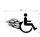 100mm Disabled Car Sticker Disability Wheelchair Handicapped Window Bumper Decal