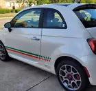 Fiat 500 side racing stripes 005 Italian flag decals vinyl graphics stickers