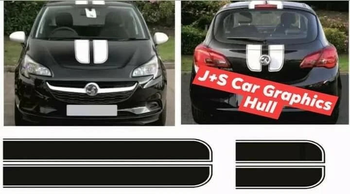 VAUXHALL CORSA Bonnet OTT VIPER Stripes Decals Stickers Graphics FREE P&P