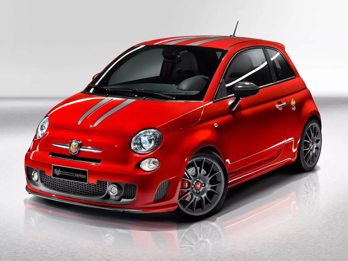 Fiat Abarth Twin Stripe Decal Kit 500 Abarth Tributo Ferrari Graphics Sticker...