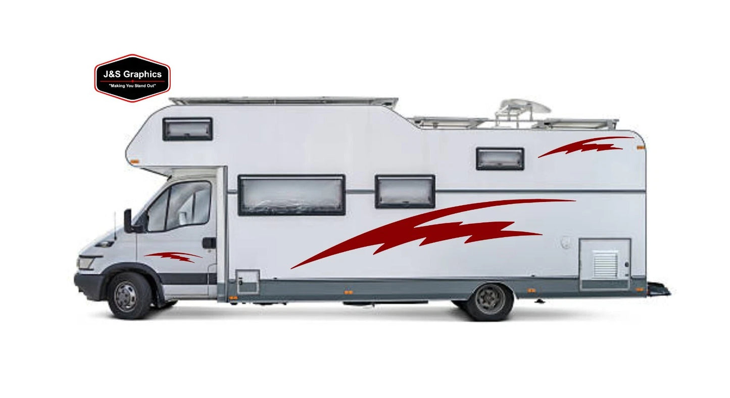 Motorhome Stripes Vinyl Stickers - Camper Van Horsebox Caravan RV Decals Graphic