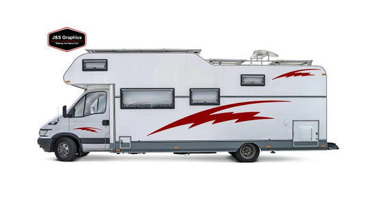 Motorhome Stripes Vinyl Stickers - Camper Van Horsebox Caravan RV Decals Graphic