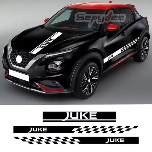 Nissan Juke Bonnet and side decals vinyl stripe