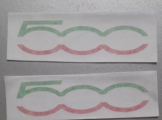 Fiat 500 Logo Side Skirt Stickers 500c Decal Abarth Sporting Graphic Stripe x2