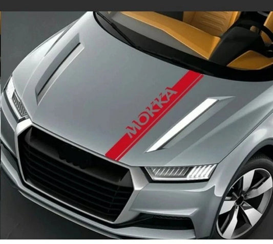 Vauxhall mokka bonnet racing stripes decals graphics stickers