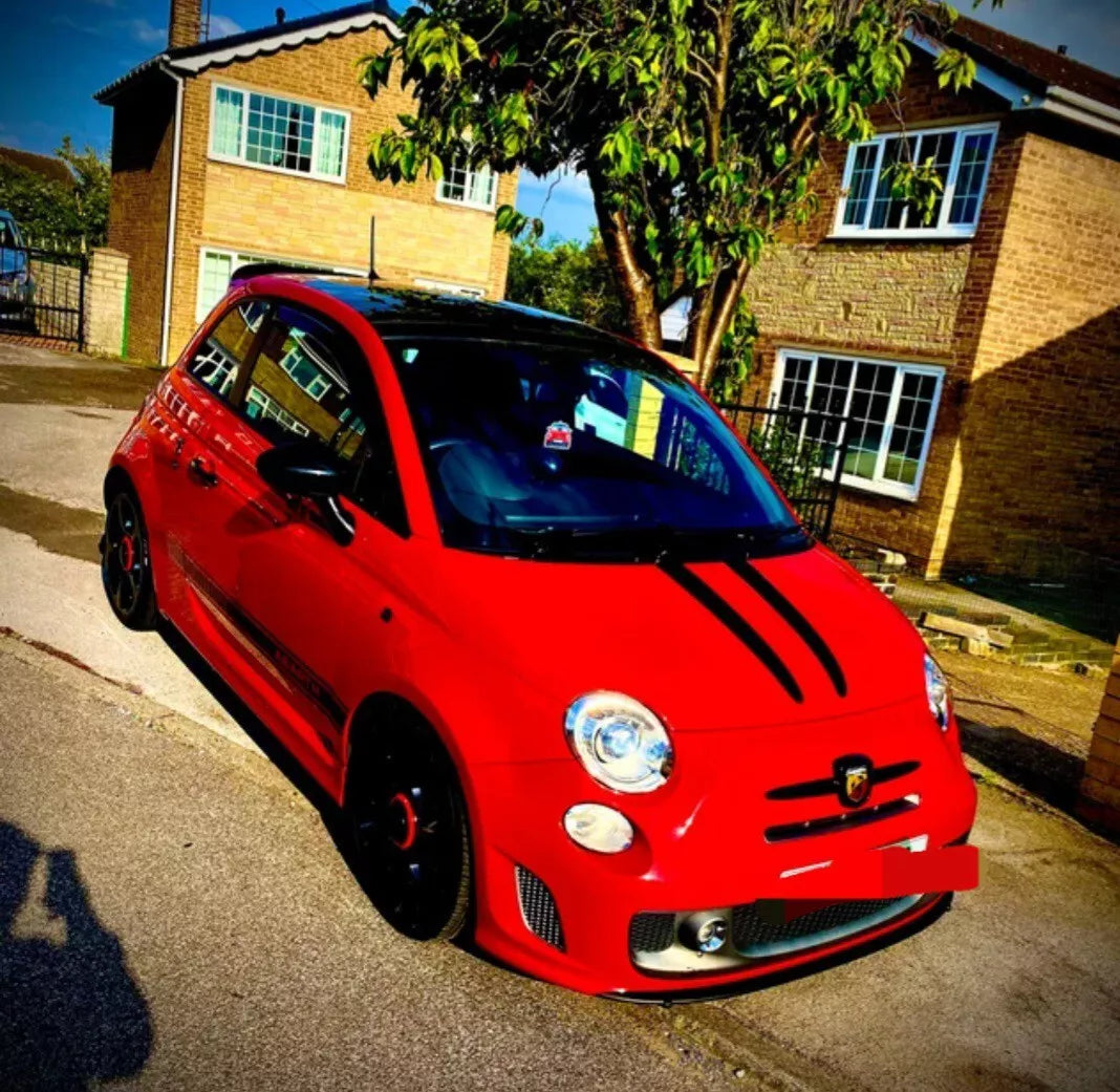 FIAT 500 ABARTH SCORPION CAR BONNET SIDE STRIPES STICKERS DECALS GRAPHICS LOGO
