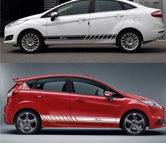 FORD FIESTA SIDE STRIPES RACING SIDE SKIRT STRIPES VINYL DECALS STICKERS