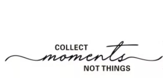 collect moments not things Decal Sticker For Car Van Window Bumper Caravan