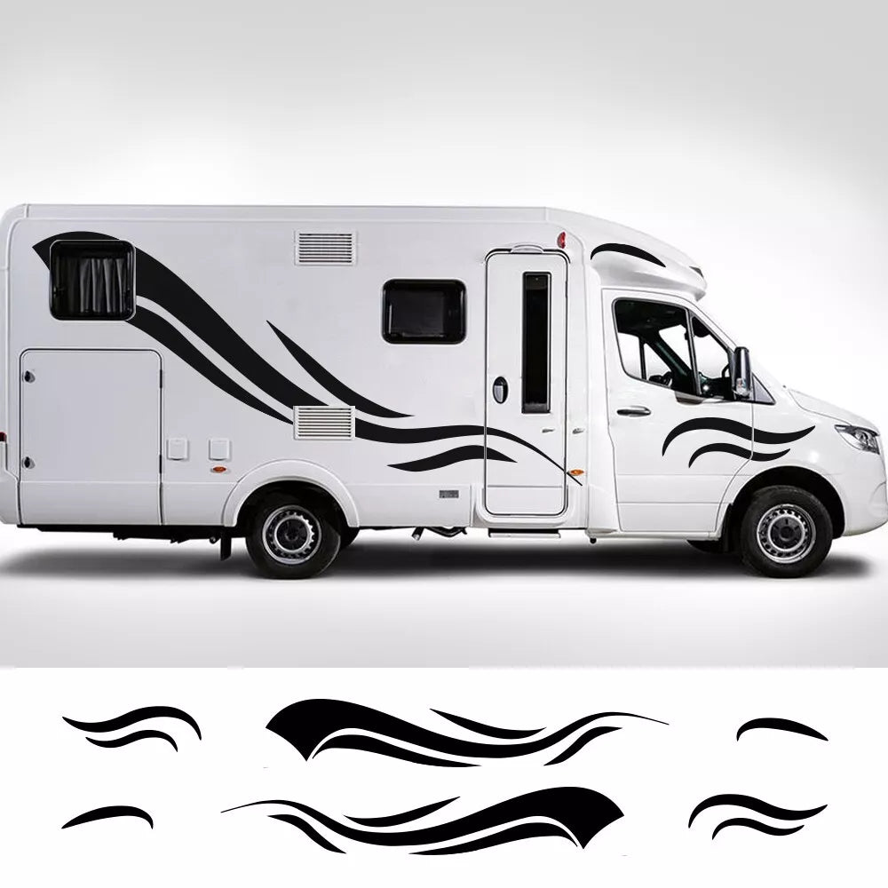 MOTORHOME GRAPHICS STRIPES UNIVERSAL ANY CAMPER VAN CARAVAN STICKERS DECAL M