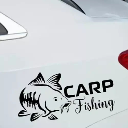 carp fishing Decal Sticker Car Bike Funny Bumper Vinyl Van Toolbox