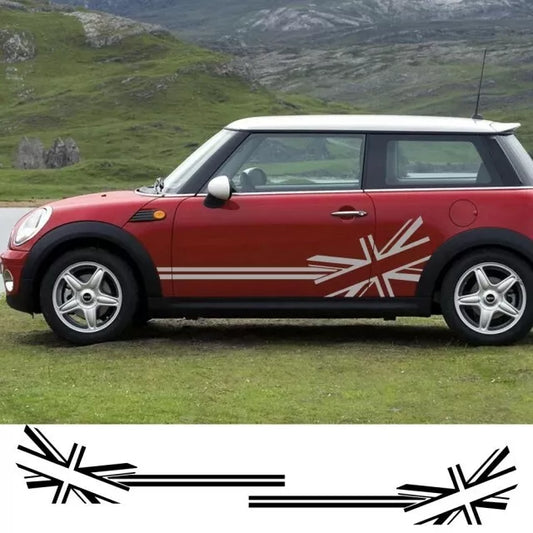 Mini Cooper Union  jack Side skirt Stripe decal