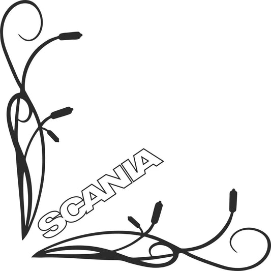 Scania Cab Window Lorry Truck Decal Stickers x 2