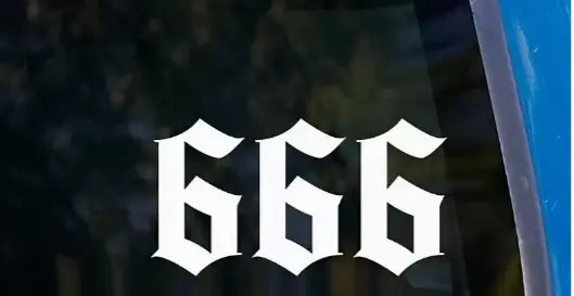 666 the devil Decal Sticker Car Bike Funny Bumper Vinyl Van Toolbox