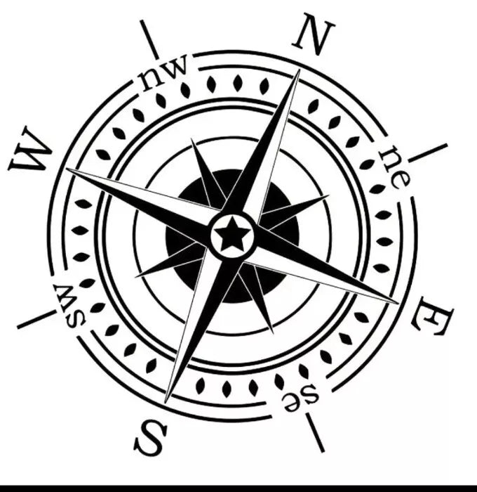 2X MOTORHOME CAMPER VAN CARAVAN / STICKERS / DECAL / GRAPHIC / COMPASS MOUNTAINS