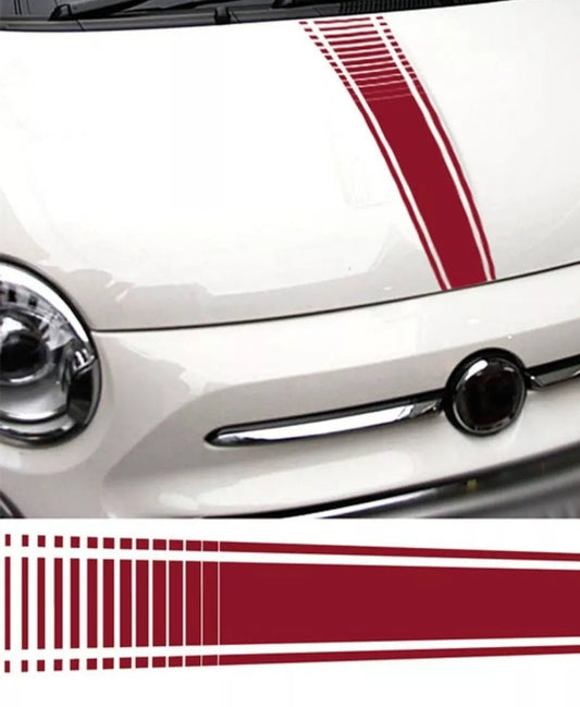 FIAT 500 ABARTH SCORPION CAR BONNET SIDE STRIPES STICKERS DECALS GRAPHICS LOGO