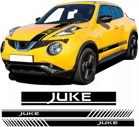 Nissan Juke Bonnet and side decals vinyl stripe checkered