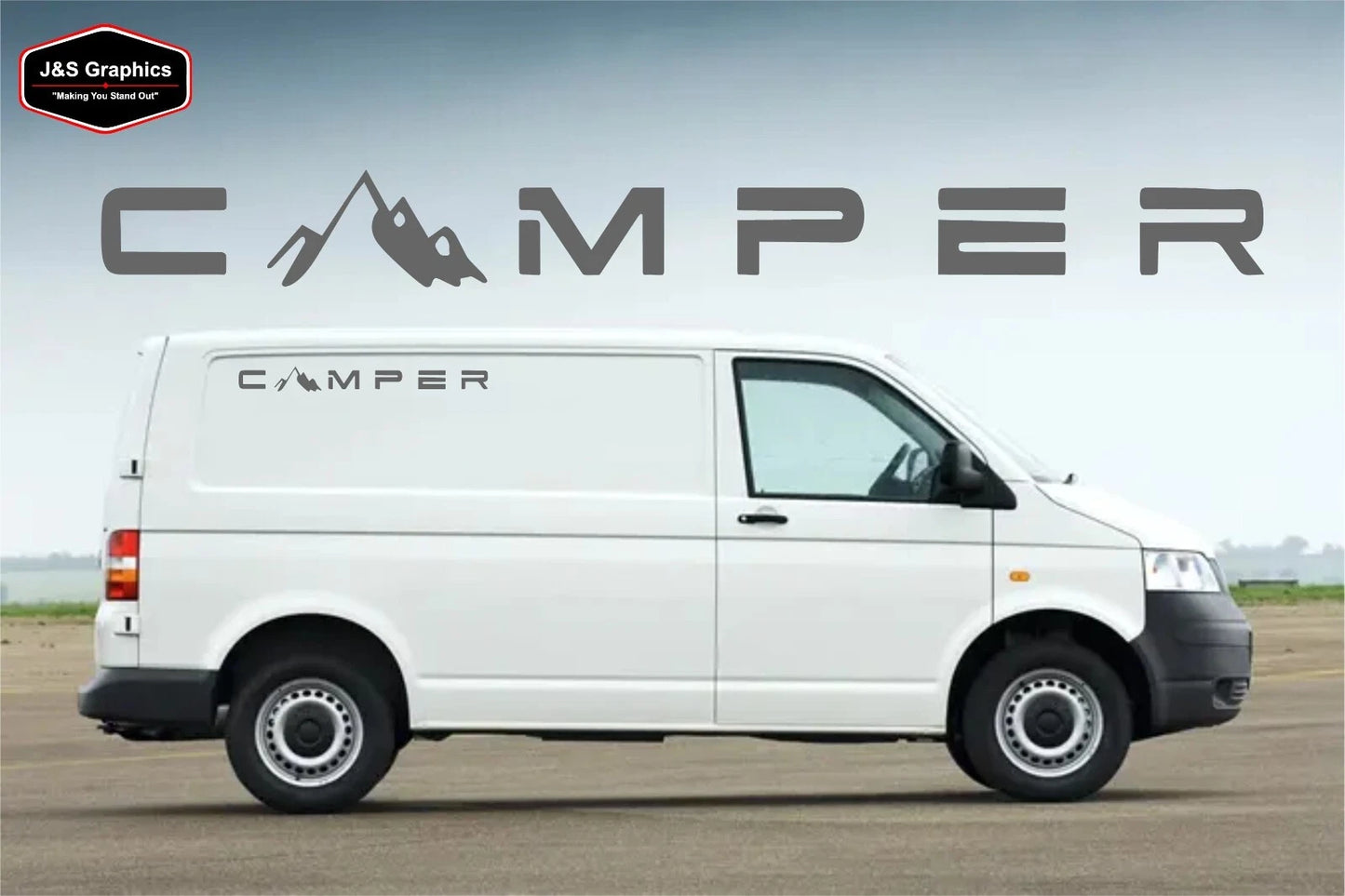 2X MOTORHOME CAMPER VAN CARAVAN / STICKERS / DECAL / GRAPHIC  EASY APPLY