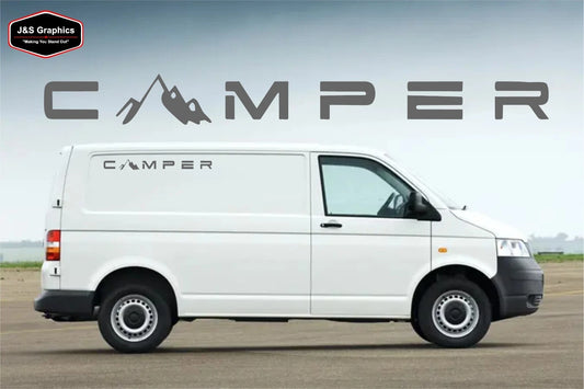 2X MOTORHOME CAMPER VAN CARAVAN / STICKERS / DECAL / GRAPHIC  EASY APPLY