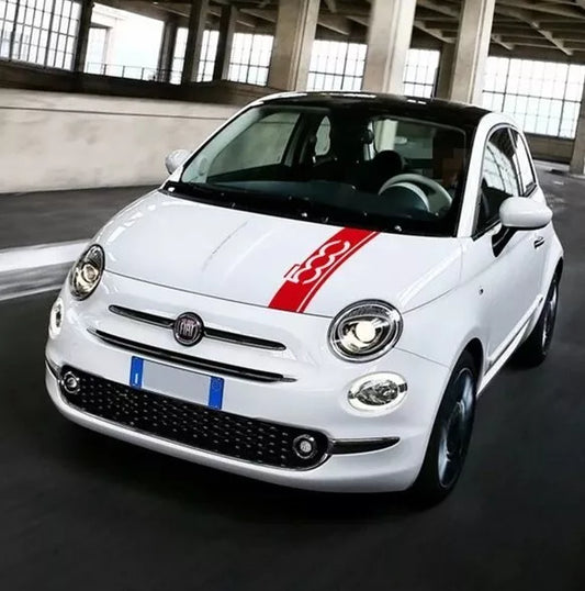 Fiat 500 Abarth Car Bonnet Stickers Italian Flag decal graphic stripe free post