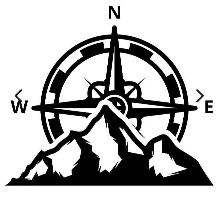 1 xMOTORHOME CAMPER VAN CARAVAN / STICKERS / DECAL / GRAPHIC / COMPASS MOUNTAINS