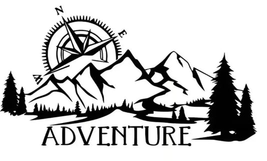 ADVENTURE MOUNTAIN DECAL 100cm CAMPERVAN MOTORHOME VAN GRAPHIC STICKER