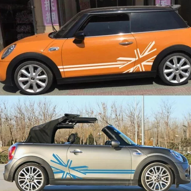 Mini Cooper Union  jack Side skirt Stripe decal