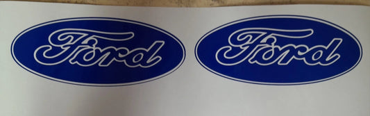 Ford badge replica Logo Replica Rally Touring Car STICKER Pair Race Bike Classic