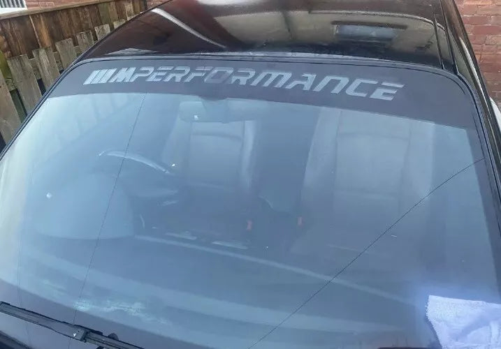 BMW performance  Motorsport Universal Sunstrip Cutout Decal series 1, 2 , 3